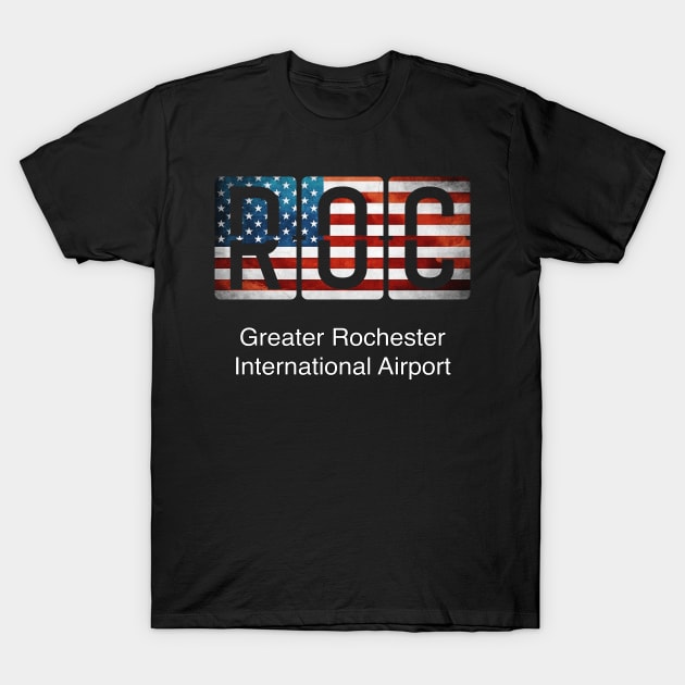 ROC Greater Rochester International Airport T-Shirt by Storeology